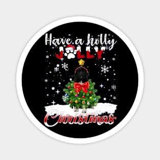 Have A Holly Jolly Christmas Newfoundland Dog Xmas Tree Magnet